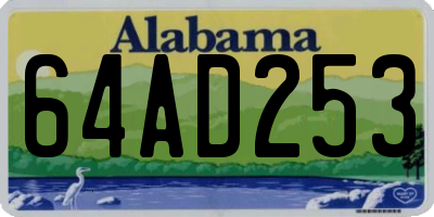 AL license plate 64AD253