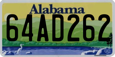 AL license plate 64AD262