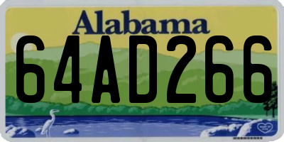 AL license plate 64AD266
