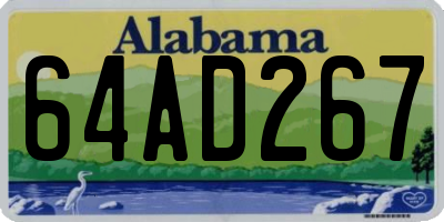 AL license plate 64AD267