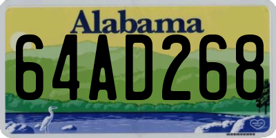 AL license plate 64AD268