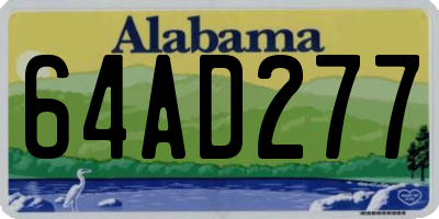 AL license plate 64AD277