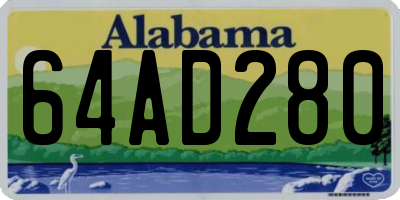 AL license plate 64AD280