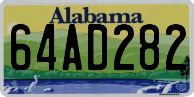 AL license plate 64AD282