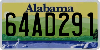 AL license plate 64AD291