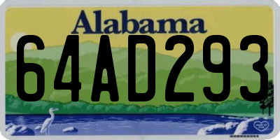 AL license plate 64AD293