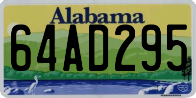 AL license plate 64AD295