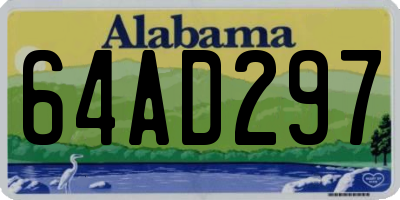 AL license plate 64AD297