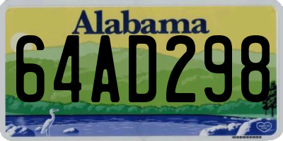 AL license plate 64AD298