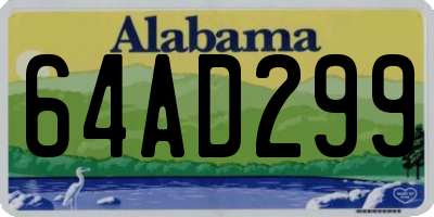 AL license plate 64AD299