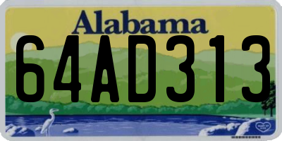 AL license plate 64AD313