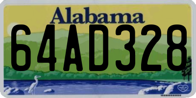 AL license plate 64AD328