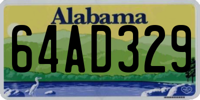 AL license plate 64AD329