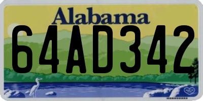 AL license plate 64AD342