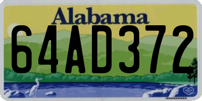 AL license plate 64AD372