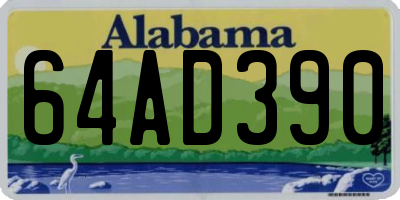 AL license plate 64AD390