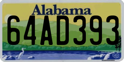 AL license plate 64AD393