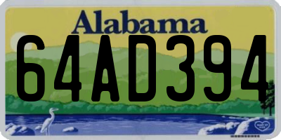 AL license plate 64AD394