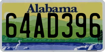AL license plate 64AD396