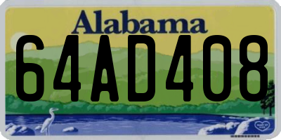 AL license plate 64AD408
