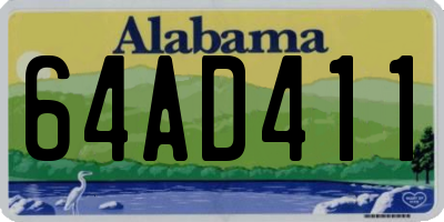 AL license plate 64AD411