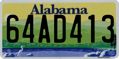 AL license plate 64AD413