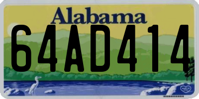 AL license plate 64AD414