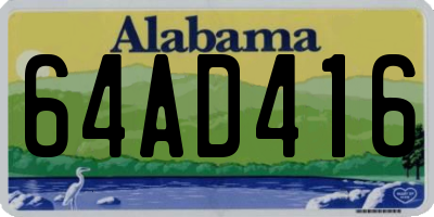 AL license plate 64AD416