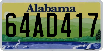 AL license plate 64AD417