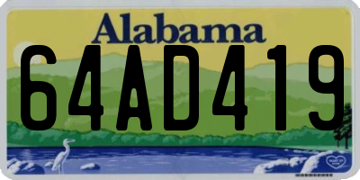 AL license plate 64AD419