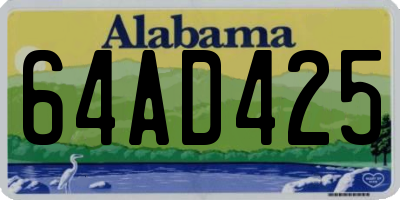 AL license plate 64AD425
