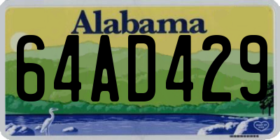 AL license plate 64AD429