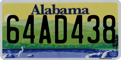 AL license plate 64AD438