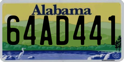 AL license plate 64AD441