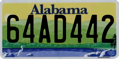 AL license plate 64AD442