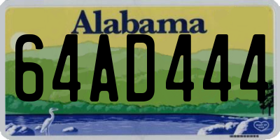 AL license plate 64AD444