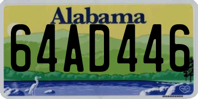 AL license plate 64AD446
