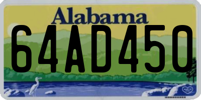 AL license plate 64AD450