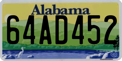AL license plate 64AD452