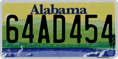 AL license plate 64AD454