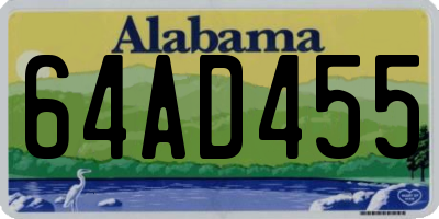 AL license plate 64AD455