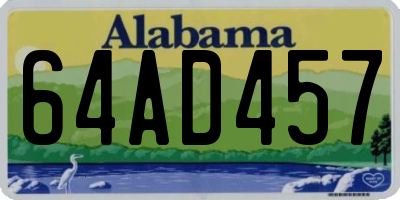 AL license plate 64AD457