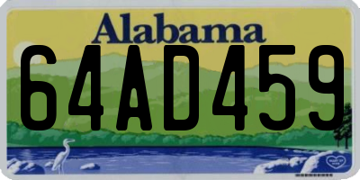AL license plate 64AD459