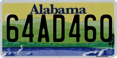 AL license plate 64AD460