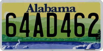 AL license plate 64AD462