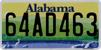 AL license plate 64AD463