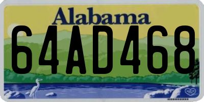 AL license plate 64AD468