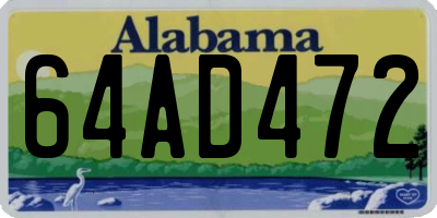 AL license plate 64AD472