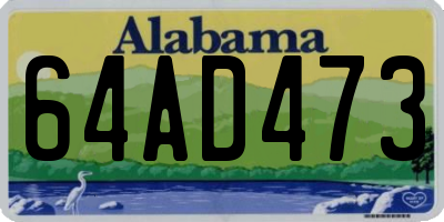 AL license plate 64AD473