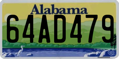 AL license plate 64AD479